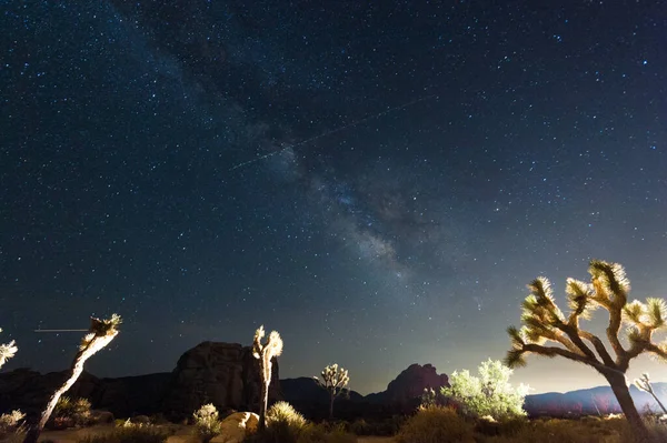 Impresión Del Cielo Nocturno Una Tranquila Noche Verano Parque Nacional —  Fotos de Stock