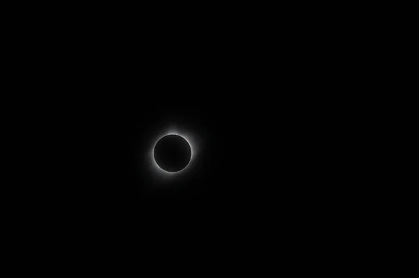Telefoto Del Sol Eclipsado Durante Gran Eclipse Norteamericano 2017 —  Fotos de Stock