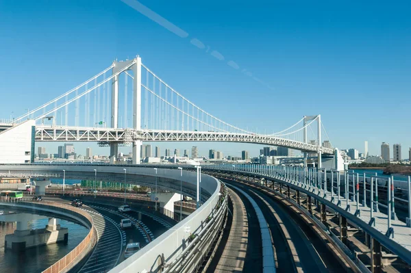 Токіо Японія Січня 2020 Року Вид Автомобіля Поїзда Центрі Токіо — стокове фото