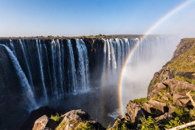 Victoria Şelalesi 'nin Zimbabwe Zambiya Sınırı' na yakın..