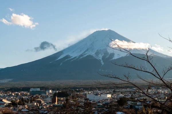 Shimoyoshida Japan December 2019 Titta Mount Fuji Från Den Berömda — Stockfoto
