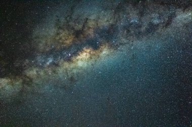 Orange River, Güney Afrika 'da Samanyolu Galaksisi' nin etkisi.