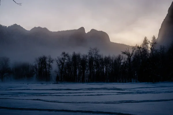 Второй Половине Дня Долине Йосемити Садится Солнце Йосемитский Национальный Парк — стоковое фото