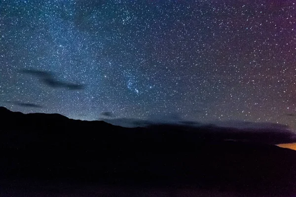Night Shot Milky Galaxy Seen Death Valley Stormy Night — Stock Photo, Image