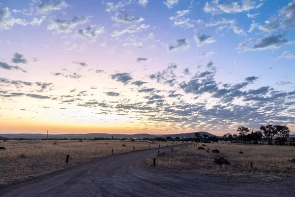 Impression Sunset Campground Sesriem Nambia Gateway Sossusvlei — Stock Photo, Image