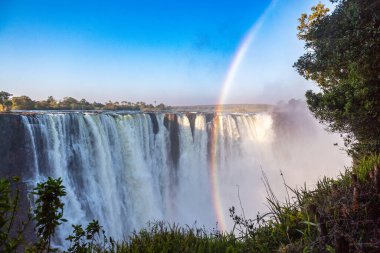 Victoria Şelalesi 'nin Zimbabwe Zambiya Sınırı' na yakın..
