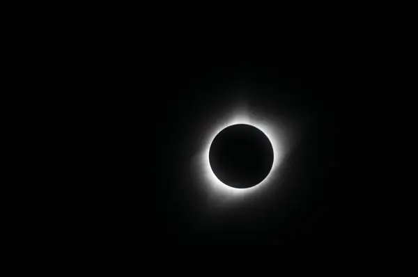 stock image Telephoto shot of the Eclipsed sun during the great North American Eclispe of 2017.