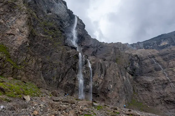 stock image Exterior of the famous Gavarnie falls in the southern french Pyrenees.