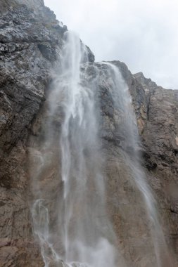 Exterior of the famous Gavarnie falls in the southern french Pyrenees. clipart