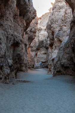 Landscape shot from within sesriem canyon, Namibia, around sunset.