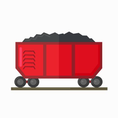 Coal traine icon clipart isolated vector illustration