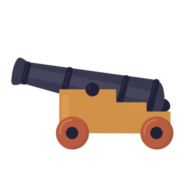 Korsan topu simgesi Clipart izole vektör çizimi