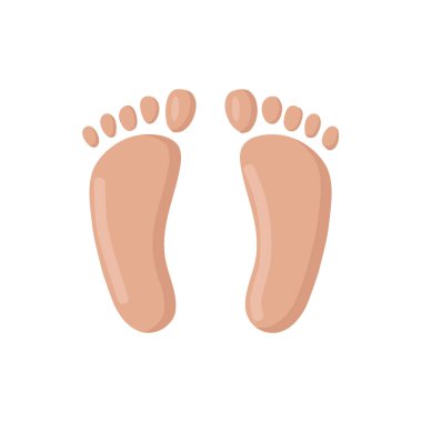 Ayak simgesi clipart avatar logotype yalıtılmış vektör çizimi