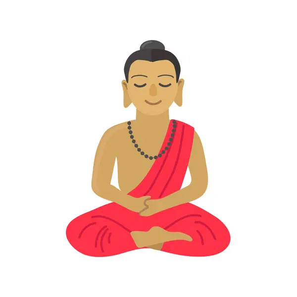 Budha simgesi clipart avatar logotype yalıtılmış vektör çizimi