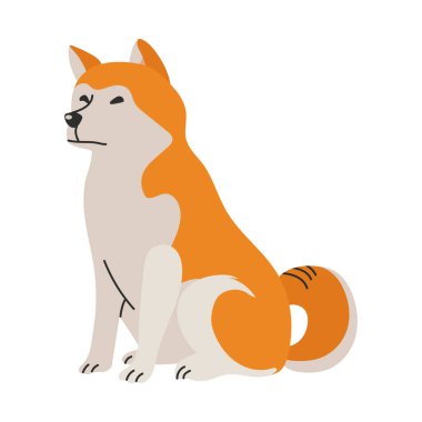 Akita simgesi clipart avatar logotype tecrit edilmiş illüstrasyon