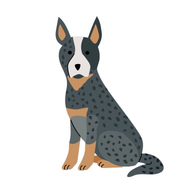 Avustralya sığır köpek ikonu Clipart Avatar logotype tecrit edilmiş illüstrasyon