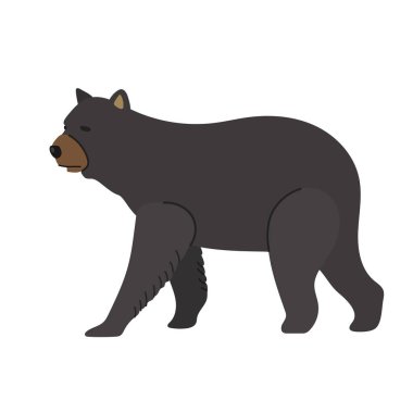 Amerikan siyah ayı simgesi Clipart avatar logotype tecrit edilmiş illüstrasyon