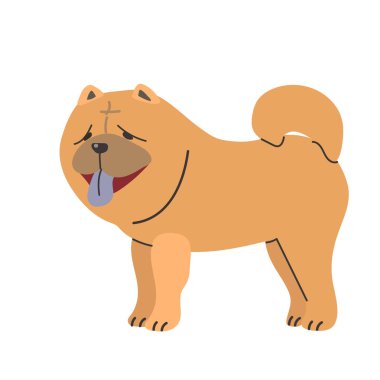 Chow chow simgesi Clipart avatar logotype yalıtılmış illüstrasyon