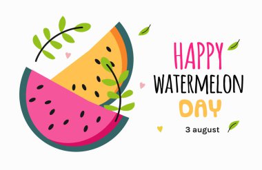 Karpuz Günü 3 Ağustos kart pankartı daveti