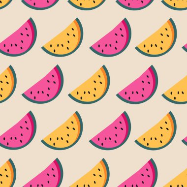 Karpuz dikişsiz arka plan ambalajı ve dekorasyonu. Sağlıklı gıda vegan konsepti.