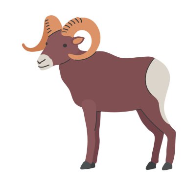 Bighorn koyunları avatar logotini izole etti