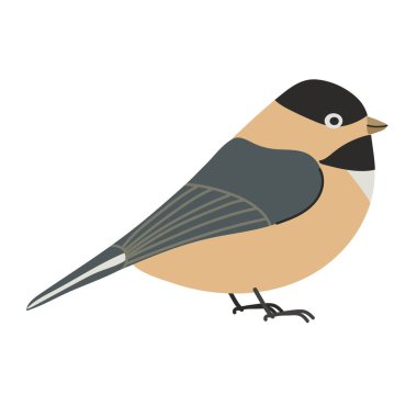 Siyah başlıklı piliç clipart avatar logotype yalıtılmış illüstrasyon