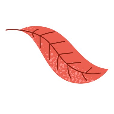 Red Autumn Leaf el çizimi simge clipart avatar logotype yalıtılmış çizim