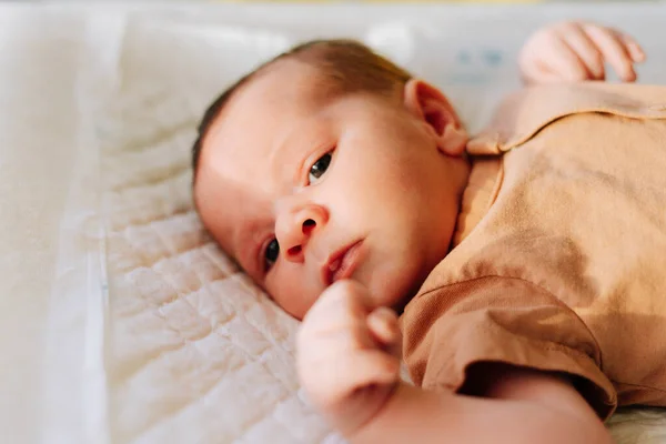 Retrato Bebé Recién Nacido Dos Semanas Cambiador Bebé Imágenes De Stock Sin Royalties Gratis