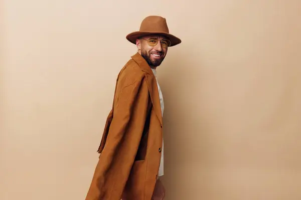 Hombre Aislado Persona Guapo Expresión Retrato Elegante Cara Moda Barba —  Fotos de Stock