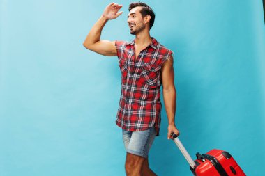 Tatil bileti, hipster, fotokopi, seyahat, arka plan, uzay, hafta sonu, mutlu yaşam tarzı, bavul, tatil, stüdyo seyahati.