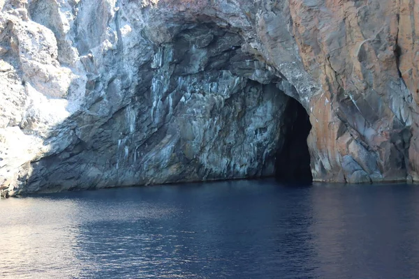Isole Lipari Grotta Cavalli Sicilia Italia — Foto Stock