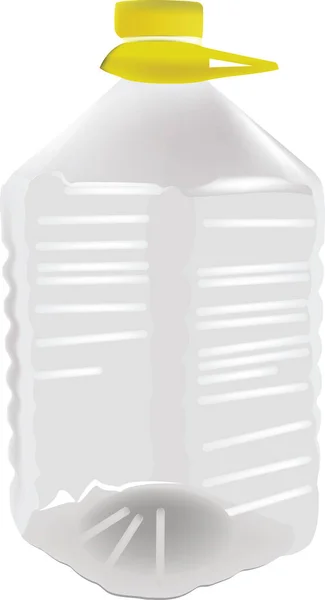 运送液体的五公升塑料容器 — 图库矢量图片