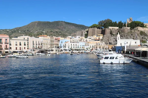 Панорама Острова Вулкано Эолийские Острова Сицилия — стоковое фото