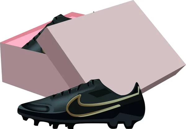 Nike Fútbol Bota Zapato Ropa — Vector de stock