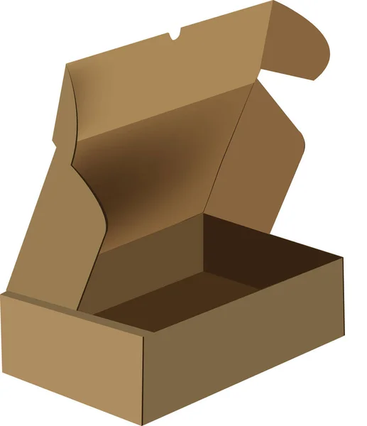 Caixa Papelão Para Transportar Girar Sapatos — Vetor de Stock