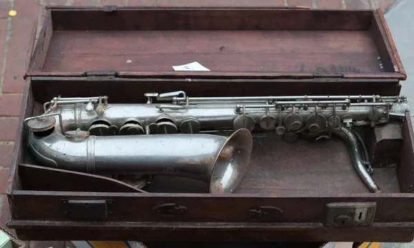 ancient saxophone musical equipment