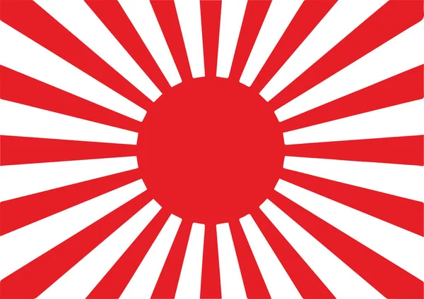 Drapeau Japonais Avec Fond Blanc — Image vectorielle