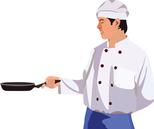 Personne Uniforme Chef Cuisine — Image vectorielle
