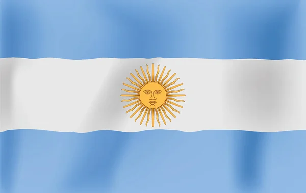 阿根廷国旗 中心为太阳 — 图库矢量图片