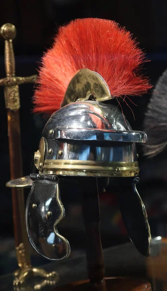 Protective antique helmet from Roman period war