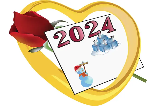 Good New Year Good Start Good Year 2024 — Stock Vector