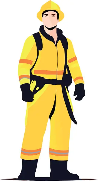 Firefighter Duty Uniform — Stock Vector