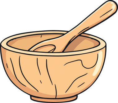 Ahşap bir kaşık içerir. Yemek pişirirken veya hazırlarken malzemeleri karıştırmak için idealdir.