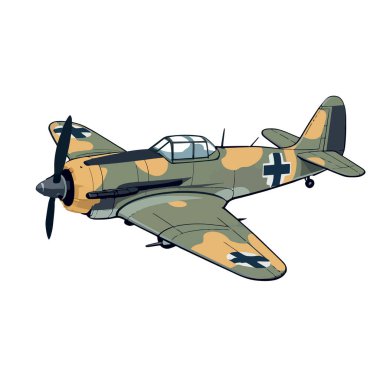 Vsai messerschmitt bf 109 savaş uçağı uçuyor, kamuflaj kıyafetleri ve hava kuvvetleri işaretleri var.