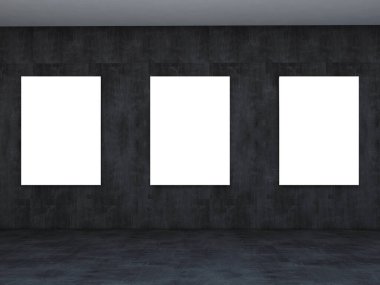 3D resimleme duvarındaki galeri posteri.