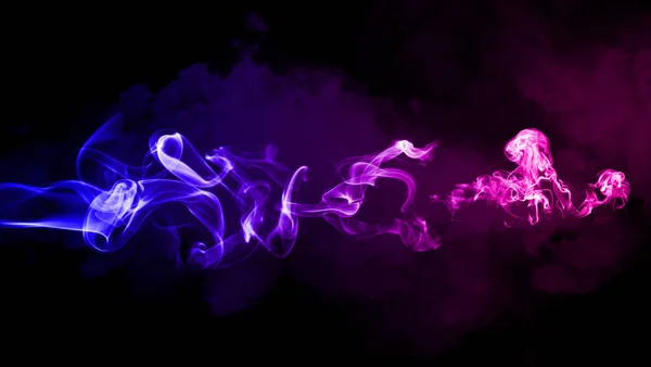 Smoke Black Background Abstract Composition —  Fotos de Stock