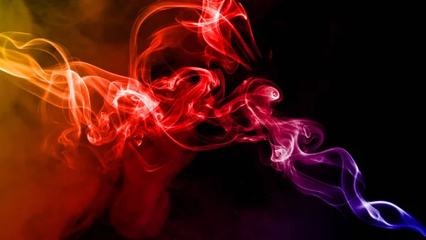Fumaça Abstrata Fundo Preto — Fotografia de Stock