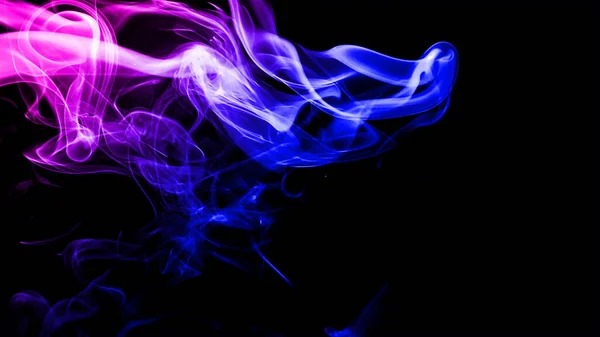 Smoke Waves Black Background Stock Picture