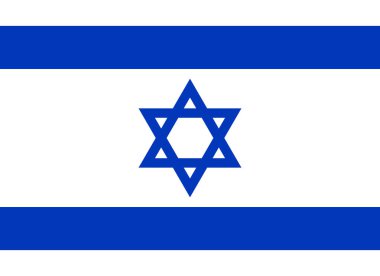 Official Flag of Israel in official colors and proportion correctly. EPS10 vector.