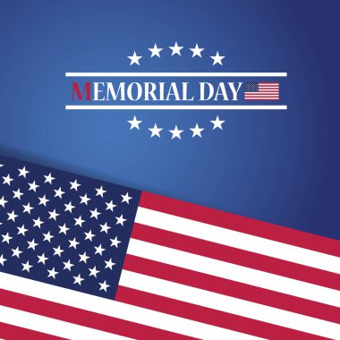 Memorial Day Background Design. American flag with a message. EPS10 vector.